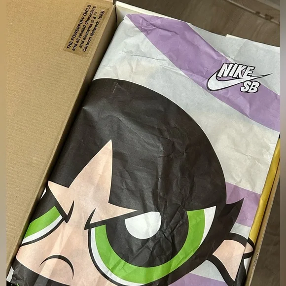 Nike SB Dunk Powerpuff Girls “Buttercup” Size 11.5M BRAND NEW! - Picture 4 of 10